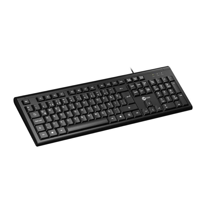 LECOO KB101 USB/KABLOLU SİYAH Q KLAVYE-35643