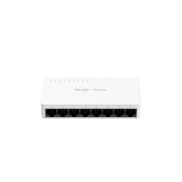 RUIJIE RUIJIE REYEE RG-ES08F 8 PORT 10/100 YONETILEMEZ DESKTOP SWITCH PLASTİK KASA
