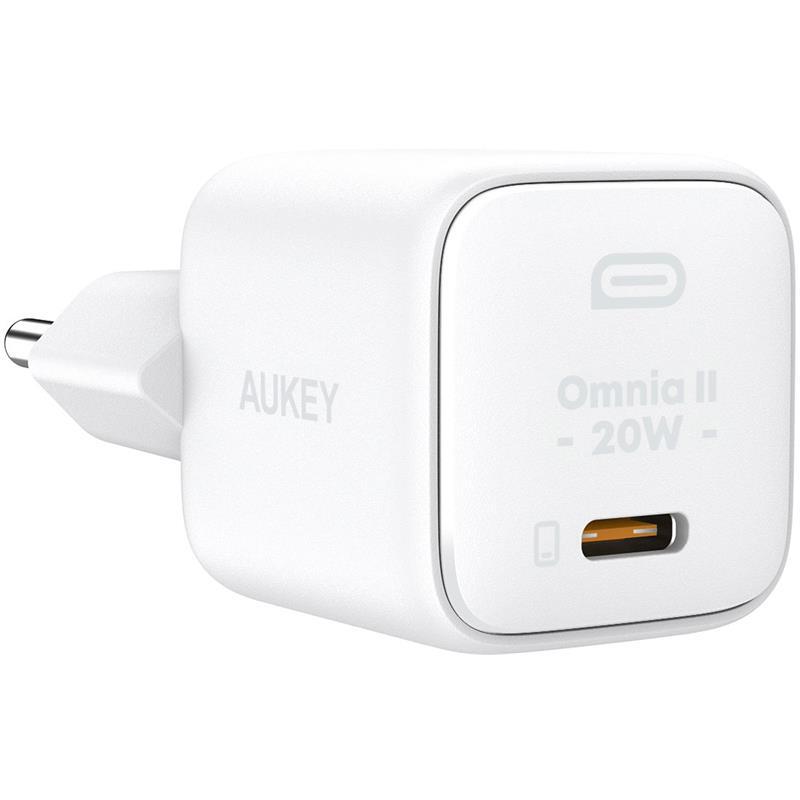 AUKEY AUKEY PA-B1T-WH 20W OMNİA II MİNİ GAN PD QC 3.0 TYPE C HIZLI ŞARJ ADAPTÖRÜ 