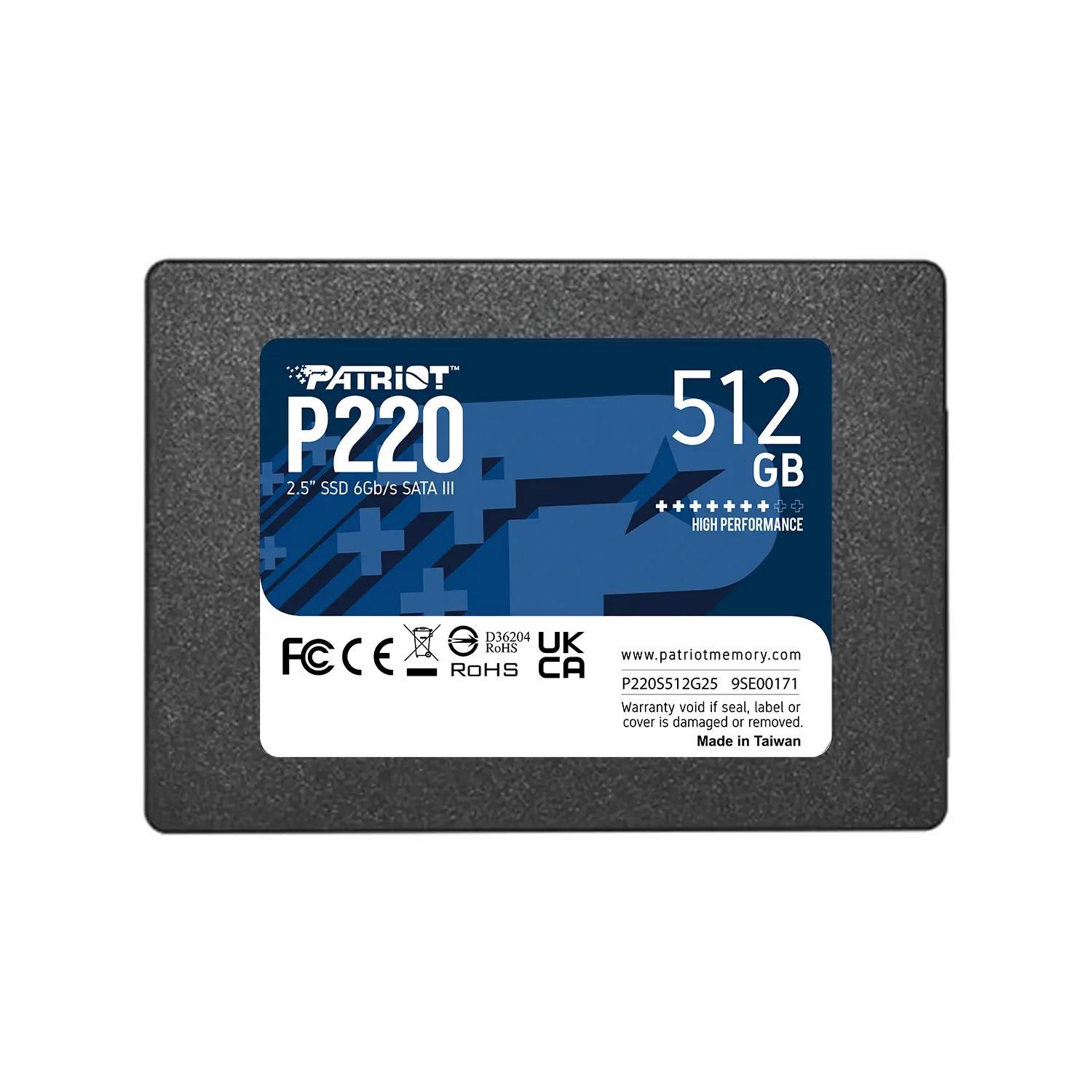 PATRIOT Patriot P220 512GB 2.5" 550-500MB/s  SATA III SSD (P220S512G25)