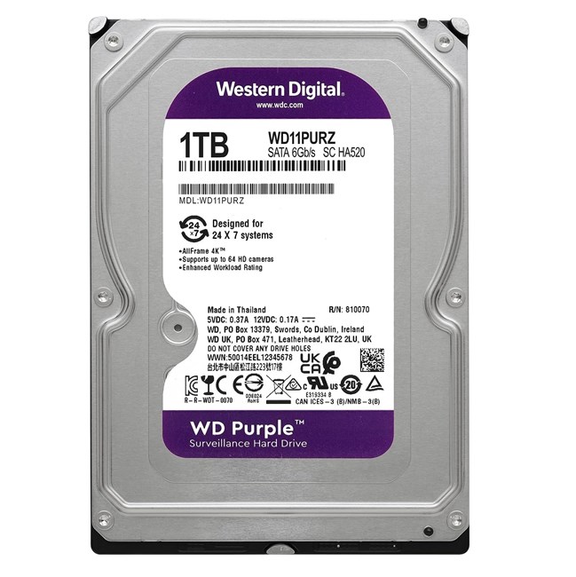 WD WD Purple 1TB 5400Rpm 64MB -WD11PURZ 