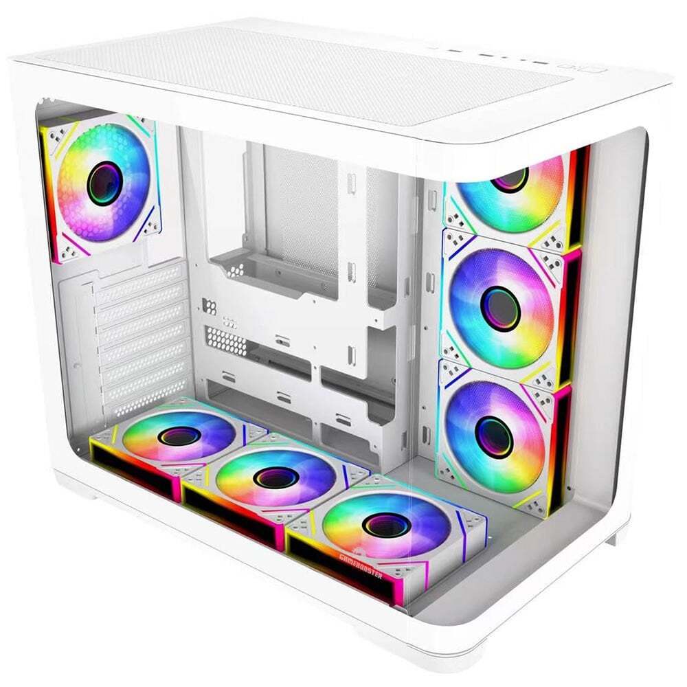 GAMEBOOSTER GameBooster GB-G2851BW Sea View USB 3.0, ATX 7 x ARGB Fanlı, Beyaz Kasa (PSU Yok)-59575