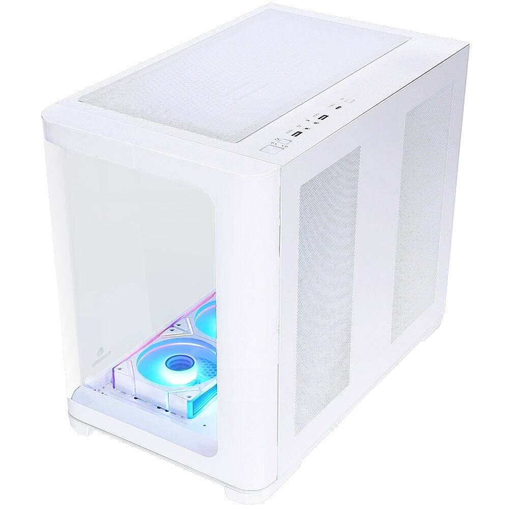 GAMEBOOSTER GameBooster GB-G2851BW Sea View USB 3.0, ATX 7 x ARGB Fanlı, Beyaz Kasa (PSU Yok)-59576