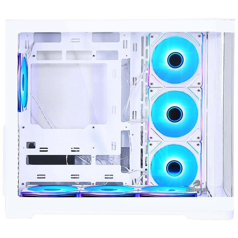 GAMEBOOSTER GameBooster GB-G2851BW Sea View USB 3.0, ATX 7 x ARGB Fanlı, Beyaz Kasa (PSU Yok)-59577