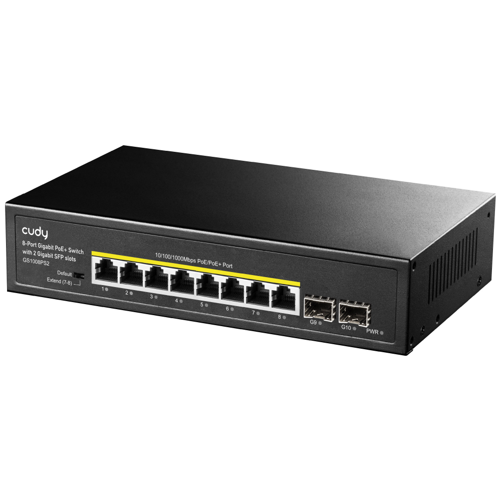 CUDY Cudy GS1008PS2 8 Port 10/100/1000Mbps 2*SFP VLAN&Extend Mode 250m 120W POE+ Ethernet Switch