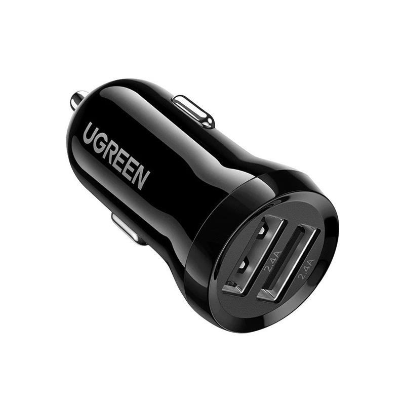 UGREEN UGREEN 24W ARAÇ ÇAKMAKLIK ŞARJ CİHAZI 2XUSB-A SİYAH 50875 