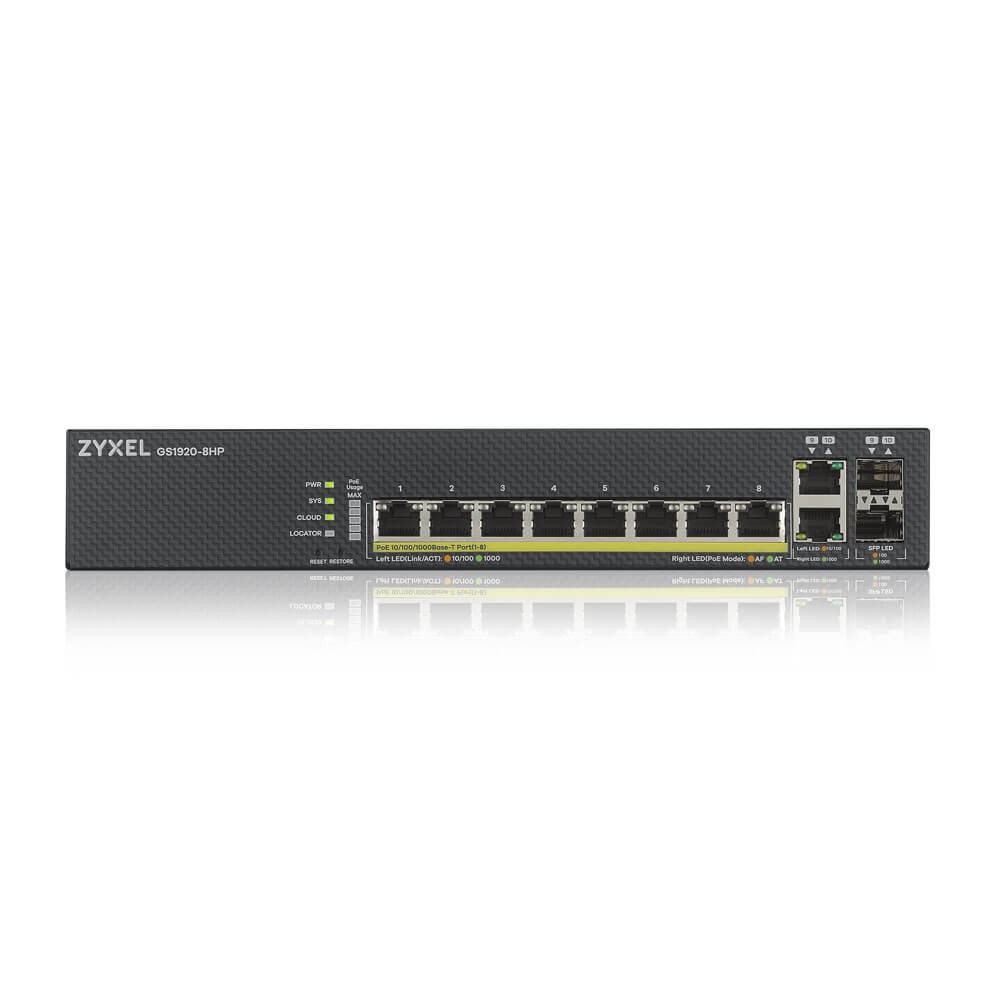 ZYXEL Zyxel GS1920-8HP V2 8P port POE+ Gigabit Yönetilir