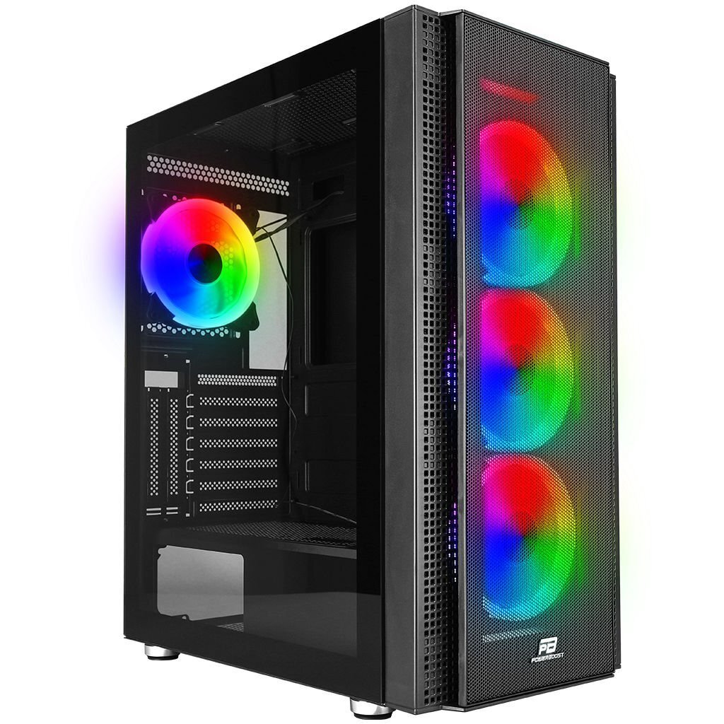 POWERBOOST PowerBoost VK-G3506S USB 3.0 Mesh ARGB Ring Fanlı Gaming Kasa