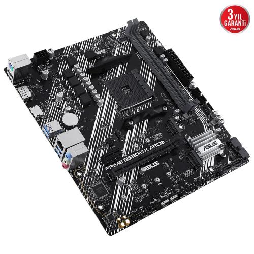 ASUS  ASUS PRIME B550M-K ARGB, 2xDDR4, 2x M.2, DP, HDMI, AM4 Soket Anakart -31714