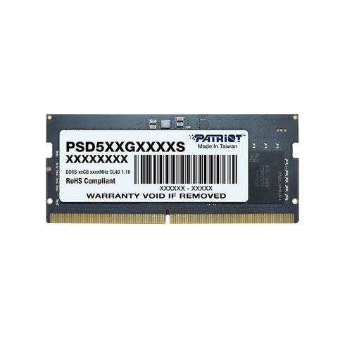 PATRIOT Patriot Signature Line 16GB(1x16GB) DDR5 4800MHz CL40 SODIMM Ram (PSD516G480081S)
