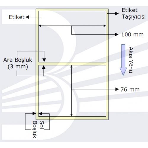 POWERGATE PG Etiket 100mmx76mm (Tek Kolonda 1li) , Toplam  570 ad (VELLUM)-46565