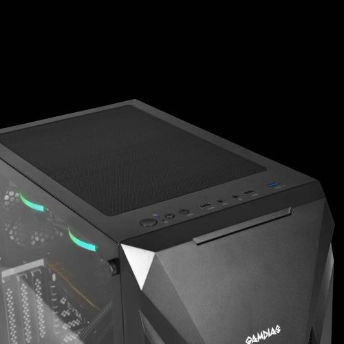 GAMDıAS GAMDIAS ATHENA E1 Elite, 500W, Tempered Glass, Mesh, ARGB, ATX GAMING KASA-36030