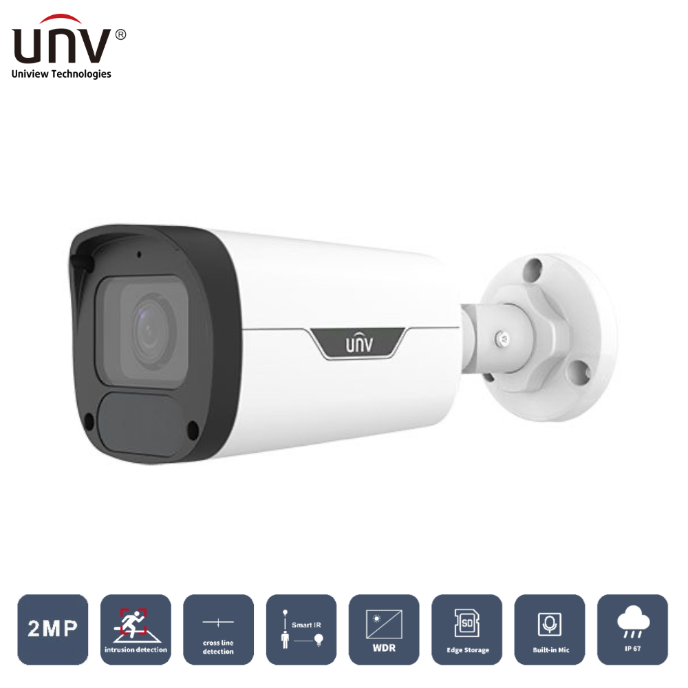 UNIVIEW UNIVIEW IPC2322LB-ADEZK-H 2MP 2.8-12MM MOTORIZE 50MT COLORHUNTER IP67/IK10 H265+ IR BULLET IP KAMERA (Dahili Sesli)