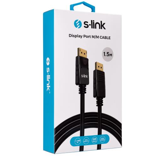 S-LINK S-LINK SLX-460, Display Port (DP) Kablo, İki ucu Erkek, 1.5 Metre-46841