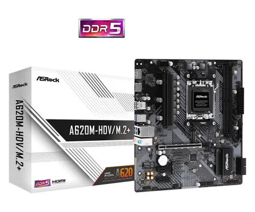 ASROCK ASROCK ANAKART - 90-MXBLK0-A0UAYZ- A620M-HDV/M.2+