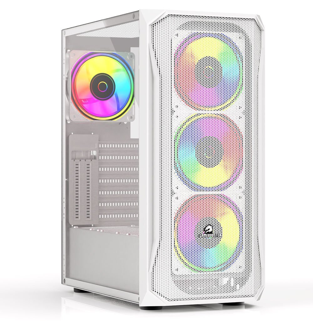 GAMEBOOSTER GameBooster GB-T005MW USB3.0 RGB fan Mesh Panel Beyaz kasa (PSU Yok)