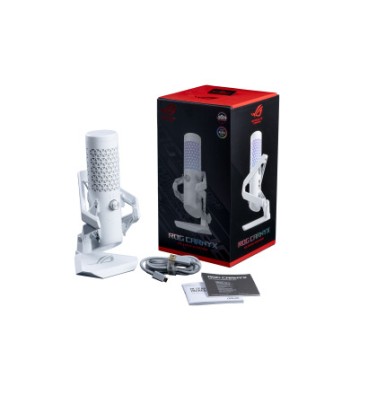 ASUS ASUS C501 ROG CARNYX BEYAZ PROFESYONEL KARDİOİD KONDENSER OYUN MİKROFONU STÜDYO KALİTESİNDE 25 MM KONDENSER KAPSÜL 192 kHz / 24--64800