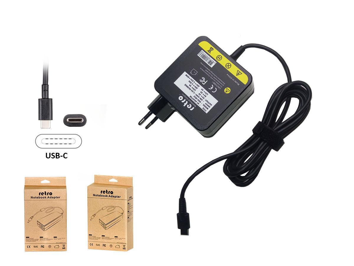 RETRO RETRO Acer, Asus, Dell, Lenovo 65W USB-C PD Adaptör RNA-IB15