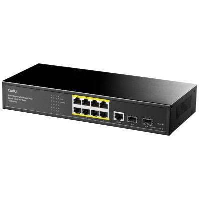 CUDY CUDY GS2008PS2 8 PORT 10/100/1000 8 PORT POE 2 X SFP YONETILEBILIR RACK MOUNT SWITCH-66872