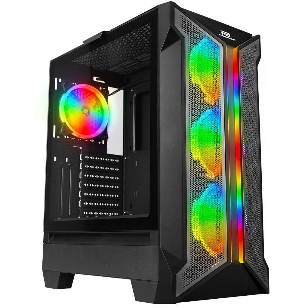 POWERBOOST PowerBoost VK-Z002B USB 3.0 Mesh ARGB Ring Fanlı Gaming Kasa
