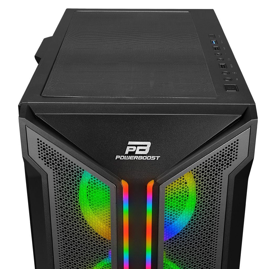 POWERBOOST PowerBoost VK-Z002B USB 3.0 Mesh ARGB Ring Fanlı Gaming Kasa-62893