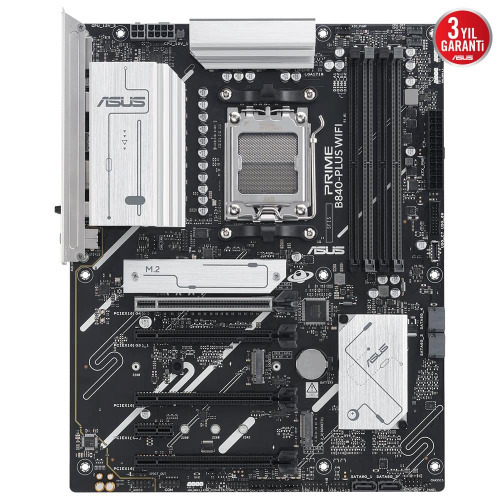 ASUS ASUS PRIME B840-PLUS WI-FI, 4xDDR5, 3x M.2, HDMI, DP, Type-C, WI-FI 6E, Bluetooth 5.3, AMD Ryzen 9000 Serisi, AM5 Soket Anakart-59526