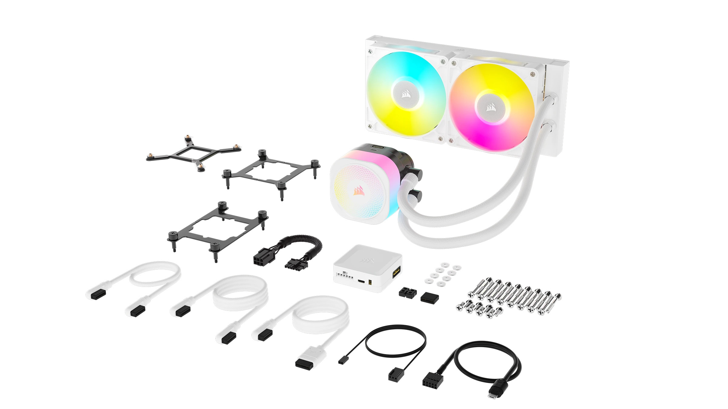 CORSAIR CORSAIR CW-9061020-WW ICUE LINK TITAN 240 RX RGB AIO 240 mm RADYATÖR RGB AYDINLATMA SIVI CPU SOĞUTUCUSU BEYAZ (Intel 1700 Intel -60974