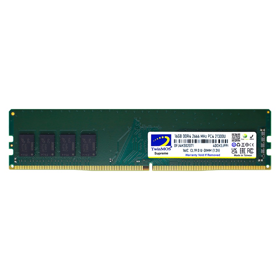 TWINMOS TwinMOS MDD416GB2666DWO, 16GB, DDR4, 2666MHz, 1.2V Desktop Ram