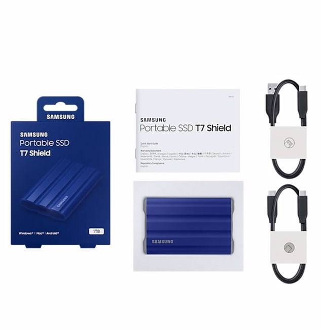 SAMSUNG Samsung T7 1TB Usb3.2 Taşınabilir Mavi
