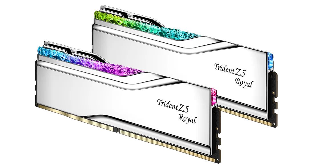 GSKILL GSKILL Trident Z5 Royal Silver RGB DDR5-7600Mhz CL36 32GB (2x16GB) DUAL (34-46-46-121) 1.40V-62165