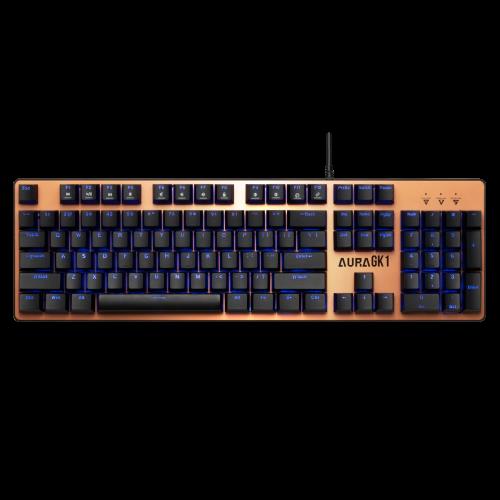 GAMDıAS GAMDIAS AURA GK1, USB Kablolu, İngilizce,  Çok Renkli Arka Aydınlatma, Red Mekanik Switch, Brown Edition, Gaming Klavye