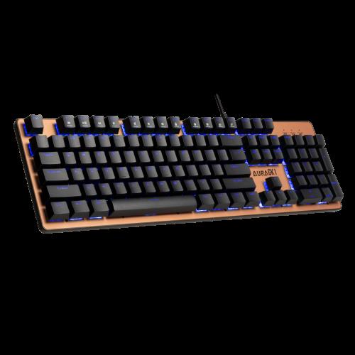 GAMDıAS GAMDIAS AURA GK1, USB Kablolu, İngilizce,  Çok Renkli Arka Aydınlatma, Red Mekanik Switch, Brown Edition, Gaming Klavye-33688