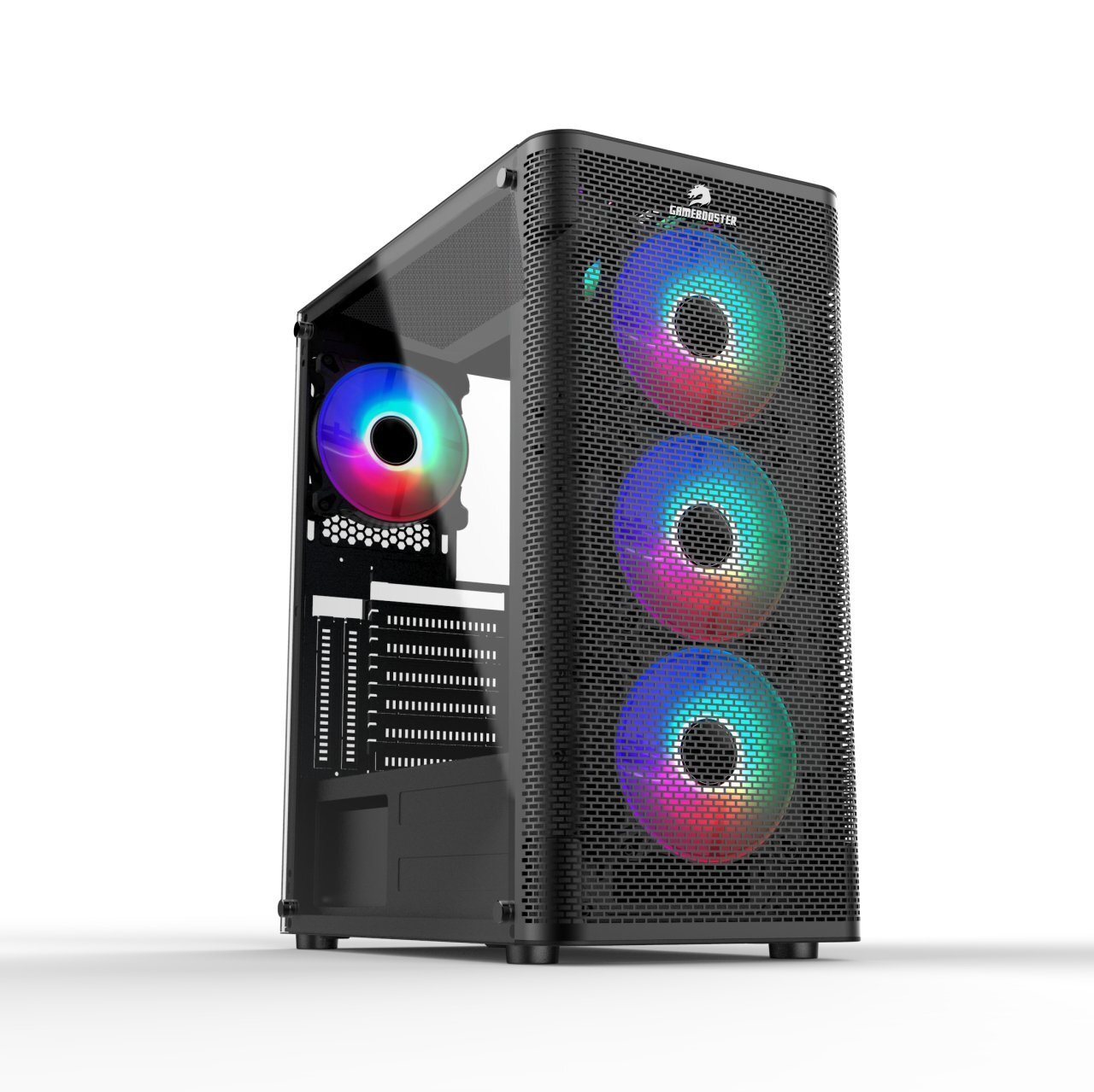 GAMEBOOSTER  gb-m206b usb3.0 argb fan siyah metal kasa (psu yok)