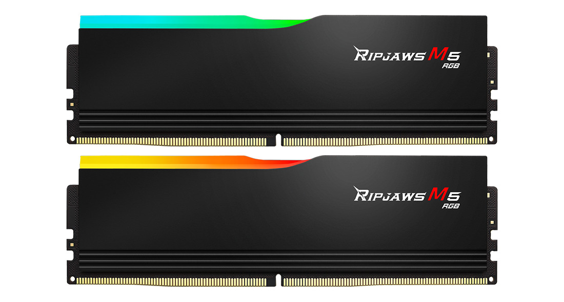 GSKILL Ripjaws M5 Siyah RGB DDR5-6400Mhz CL36 32GB (2x16GB) Dual (36-48-48-96) 1.35V