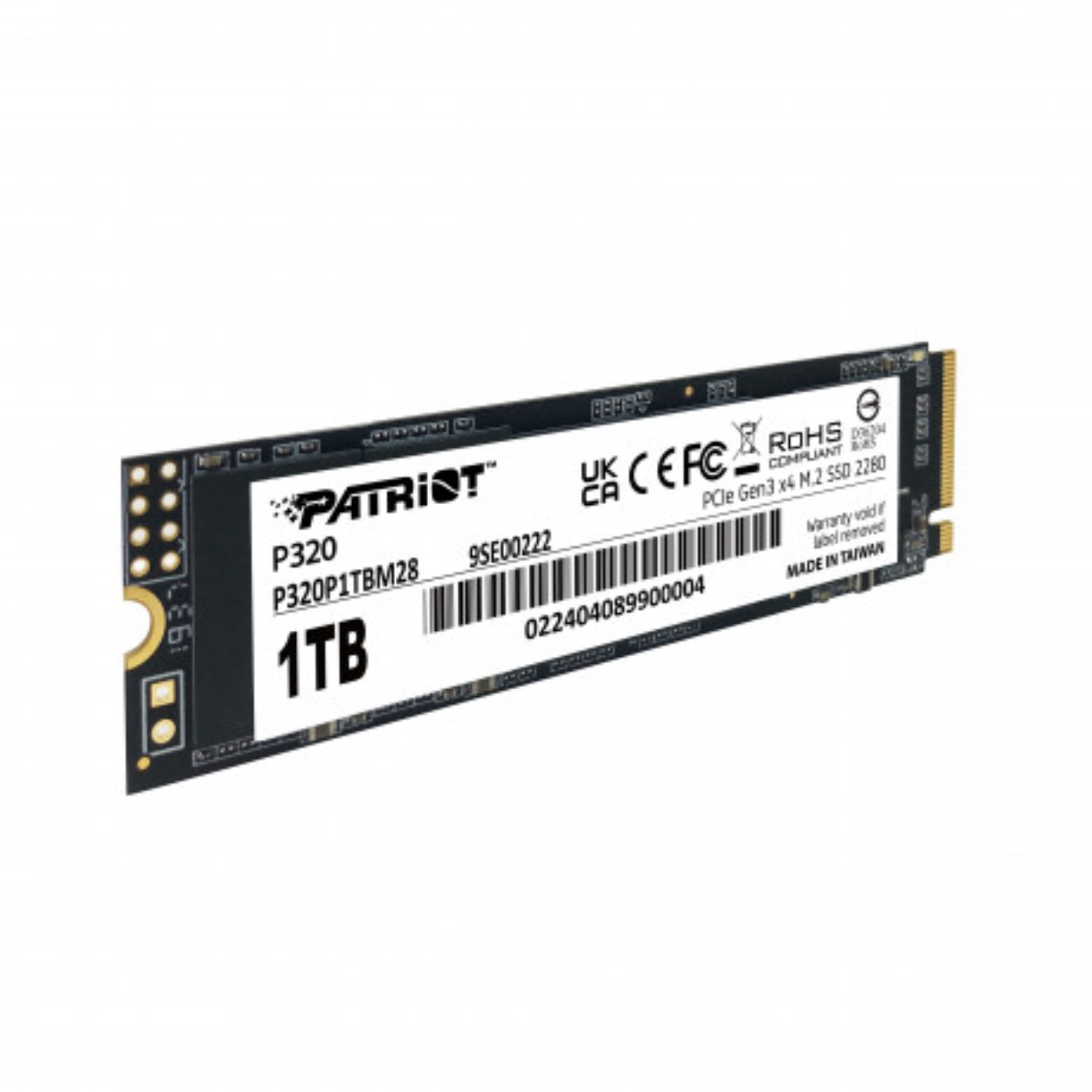 PATRIOT Patriot P320 1TB 3000/2200MB/s NVMe M2 SSD Disk (P320P1TBM28)-54154