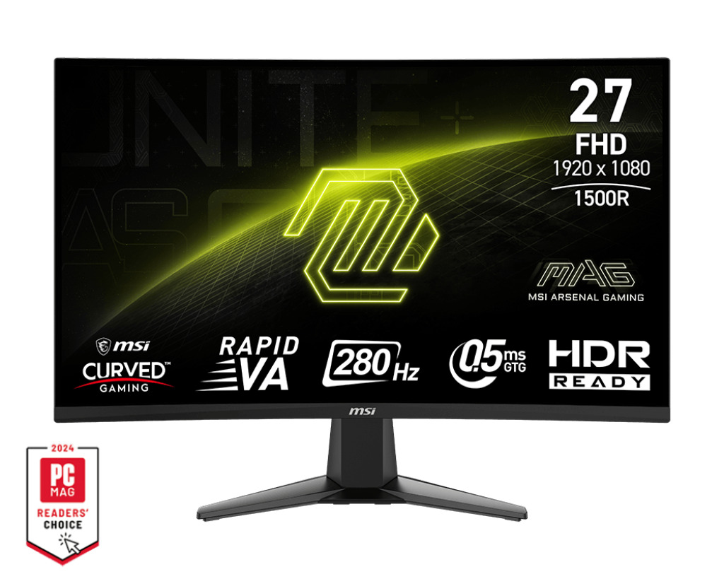 MSI MSI MSI 27 MAG 276CXF 1920x1080 (FHD) CURVE 1500R RAPID VA 280HZ 0.5MS (GTG) ADAPTIVE-SYNC SIYAH GAMING MONITOR