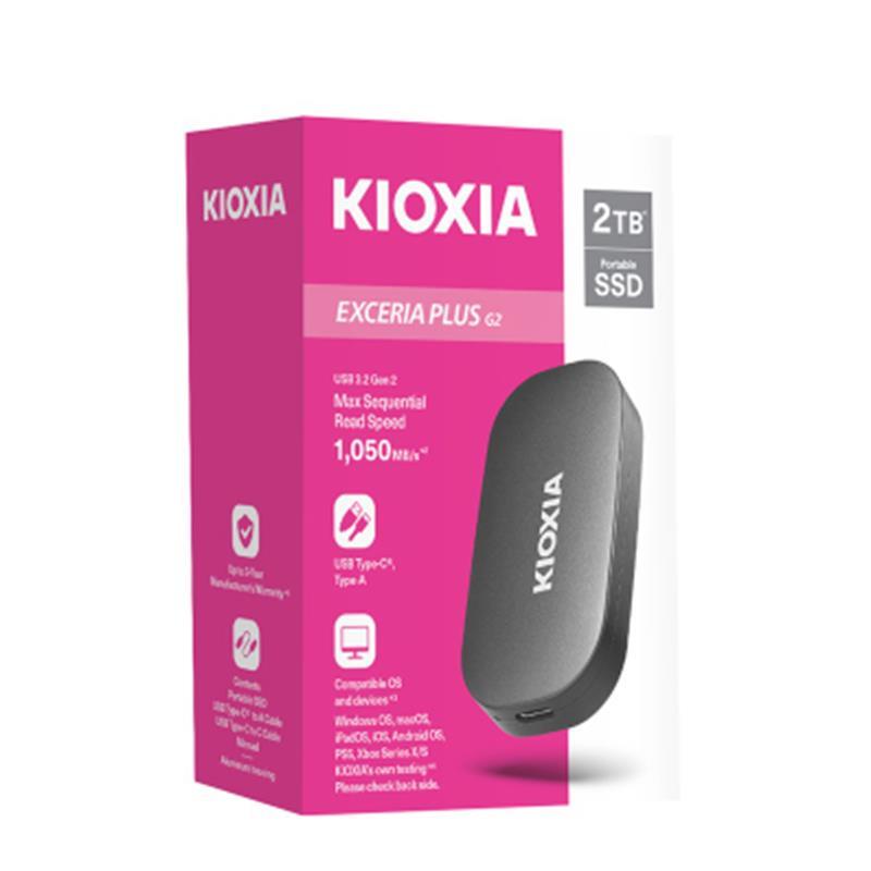 KIOXIA 2 TB KIOXIA EXCERIA PLUS G2 USB 3.2 1050/1000 LXD20K002TG8 -55118
