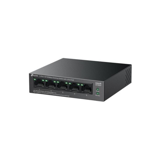 TP-LINK TP-LINK LS105LP 4 PORT 10/100 +1 PORT RJ45 UPLINK 41W 250 METRE POE MESAFE METAL KASA SWITCH -64184