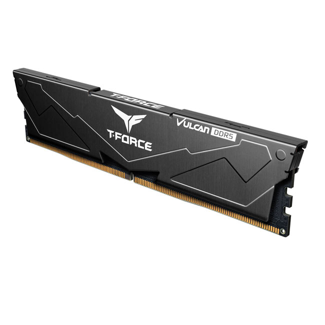 TEAM Team T-Force Vulcan Black 32GB(2x16GB) 6400Mhz DDR5 CL40 Gaming Ram (FLBD532G6400HC40BDC01) 
