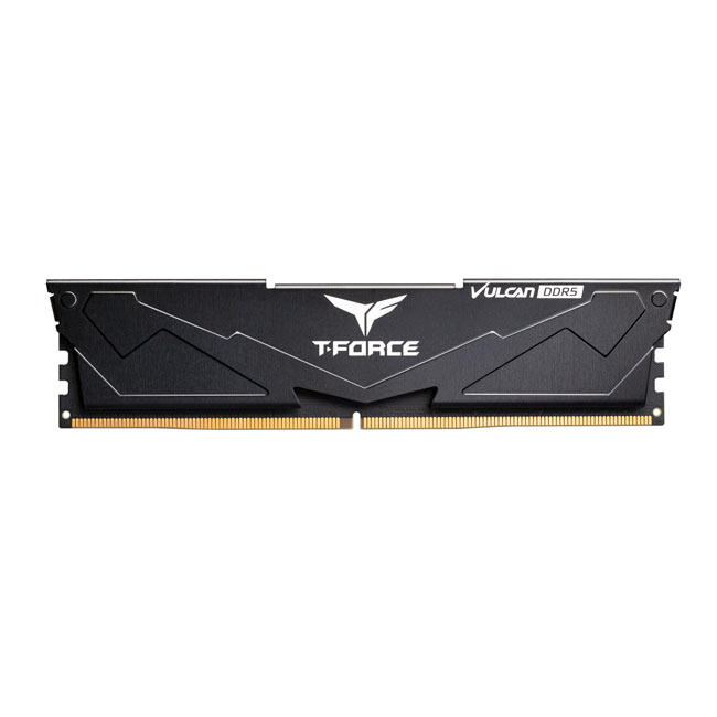 TEAM Team T-Force Vulcan Black 32GB(2x16GB) 6400Mhz DDR5 CL40 Gaming Ram (FLBD532G6400HC40BDC01) -42593