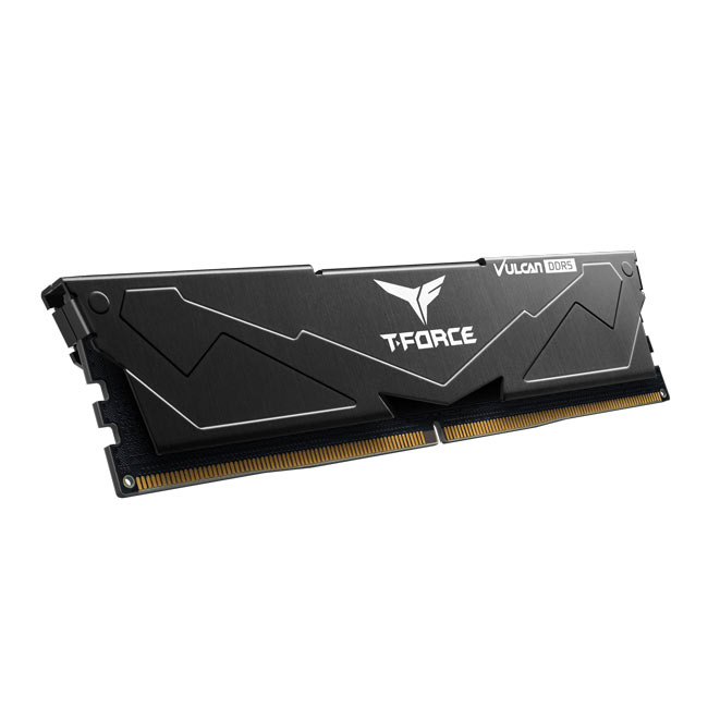 TEAM Team T-Force Vulcan Black 32GB(2x16GB) 6400Mhz DDR5 CL40 Gaming Ram (FLBD532G6400HC40BDC01) -42595