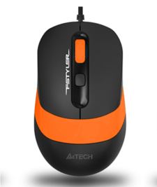 A4-TECH FM10 Kablolu USB Optik 1600DPI Siyah Turuncu Mouse