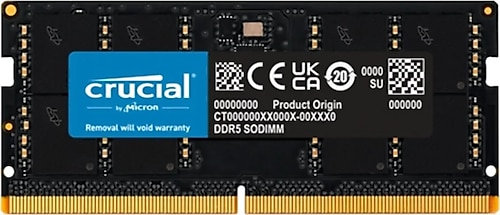 CRUCIAL CRUCIAL 32GB 4800MHz DDR5 KUTULU CT32G48C40S5 NOTEBOOK RAM