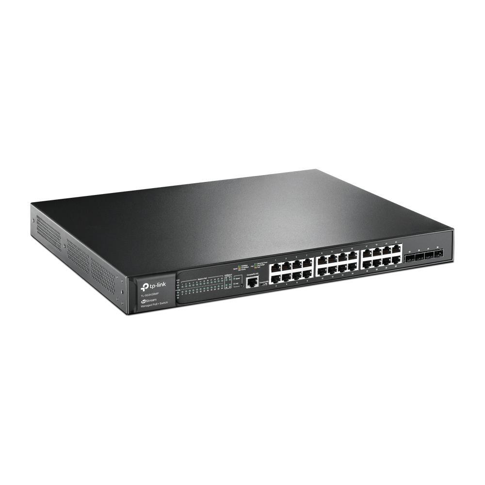 TP-LINK TP-LINK TL-SG3428MP 24 PORT GIGABIT POE + 4XGB SFP YONETILEBILIR L2 384W POE SWITCH -26927