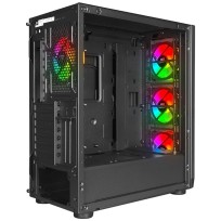 POWERBOOST PowerBoost VK-W001B USB 3.0 Mesh ARGB Ring Fanlı Gaming Kasa-66493