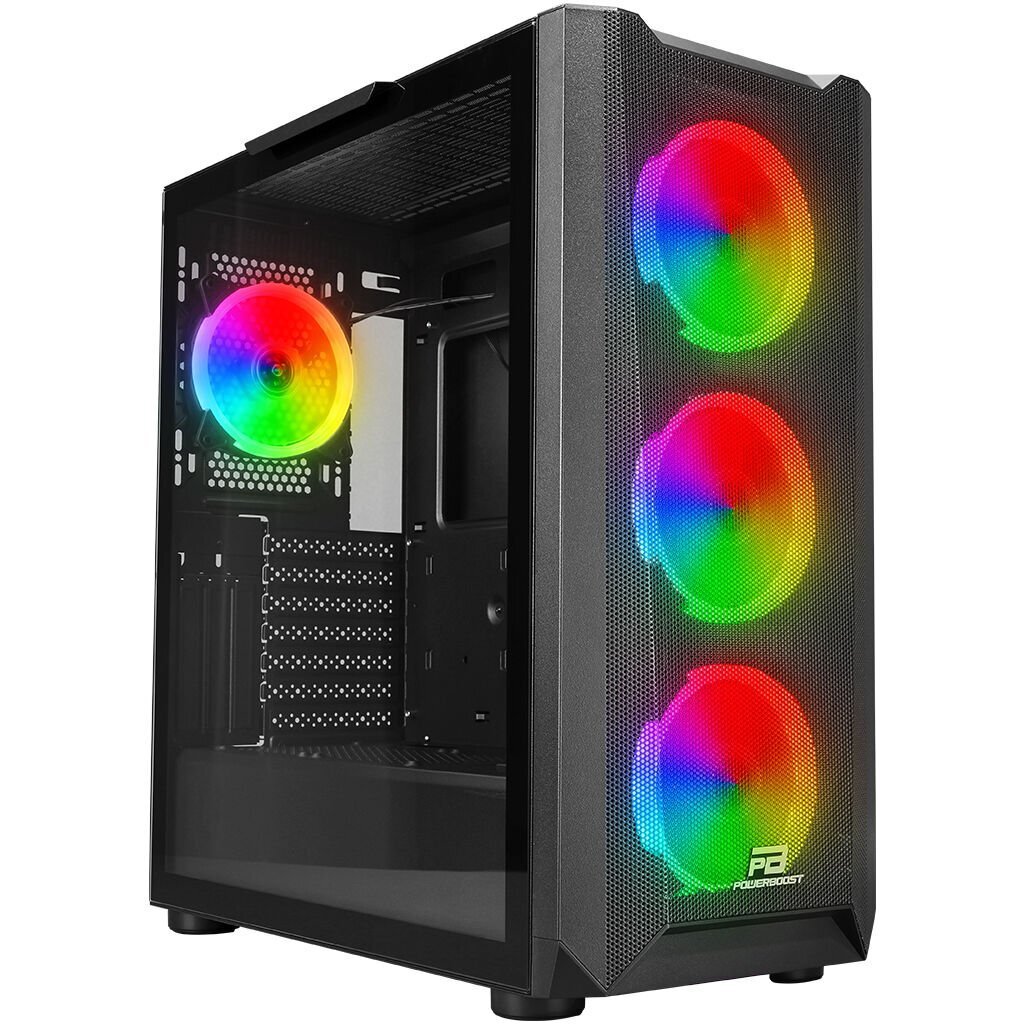 POWERBOOST PowerBoost VK-W001B USB 3.0 Mesh ARGB Ring Fanlı Gaming Kasa-62301