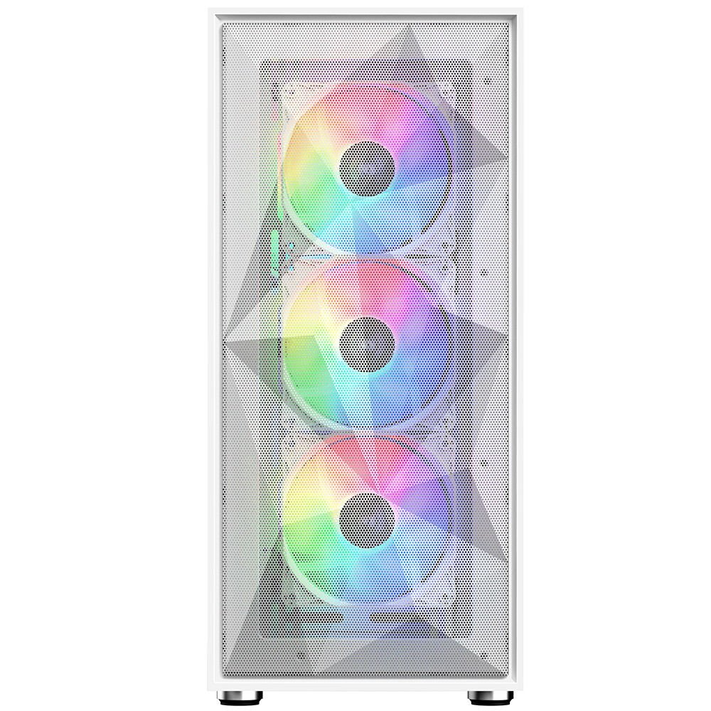 POWERBOOST  PB-P3509BW USB 3.0, ATX Mesh, ARGB Fan, Beyaz Kasa-62196