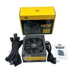 POWERBOOST POWERBOOST PowerBoost PB600AR 600W APFC 2*PCI-E 6+2 Pin 12cm Siyah Fanlı ATX Power Supply (Retail Box)-62027