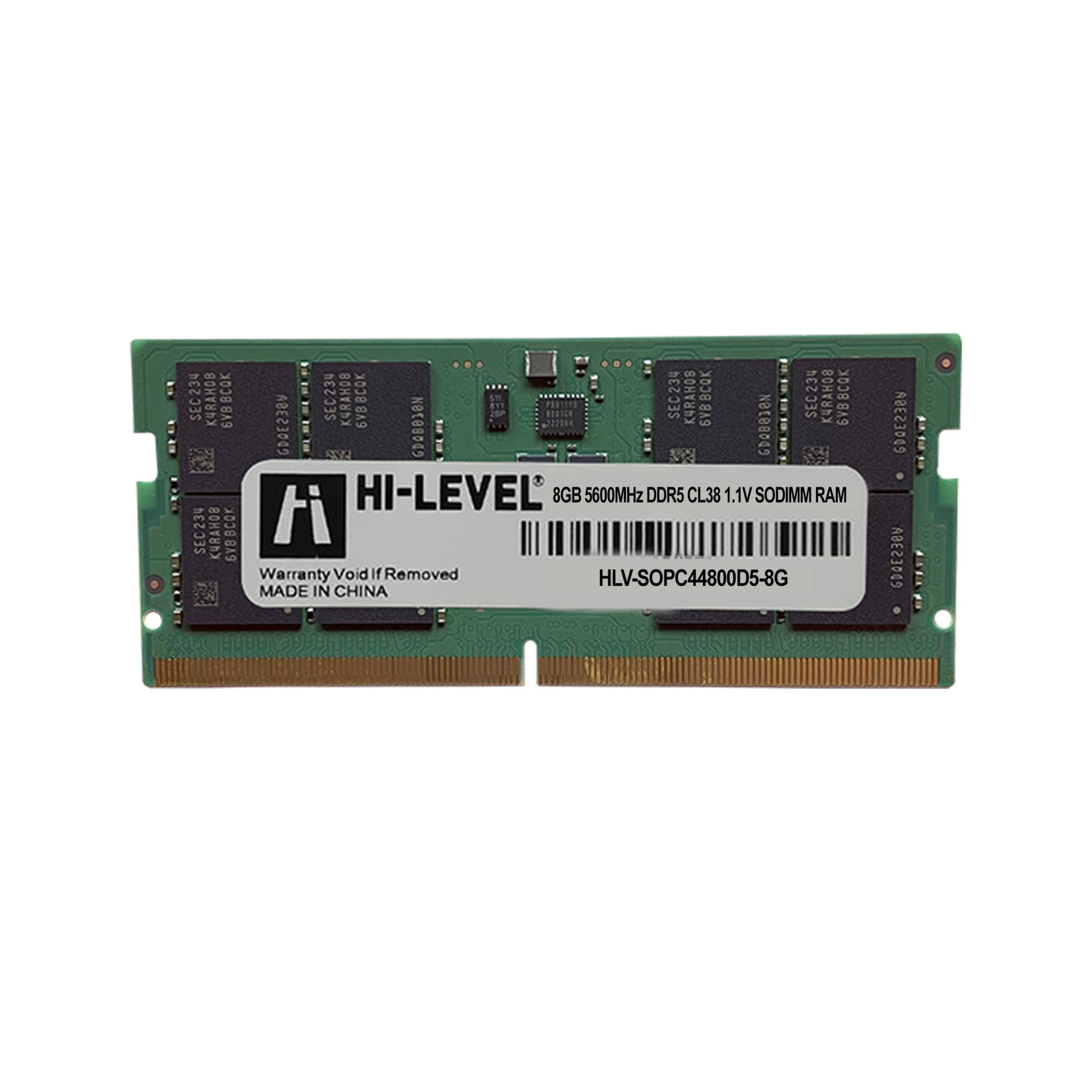 HI-LEVEL Hi-Level 8GB 5600MHz DDR5 Sodimm Kutulu (HLV-SOPC44800D5-8G)