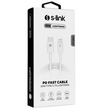 S-LINK S-link Hızlı Şarj Kablosu Type-C to Lightning (1m)-66820